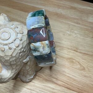 Ocean Jasper Soft Bangle Rectangle